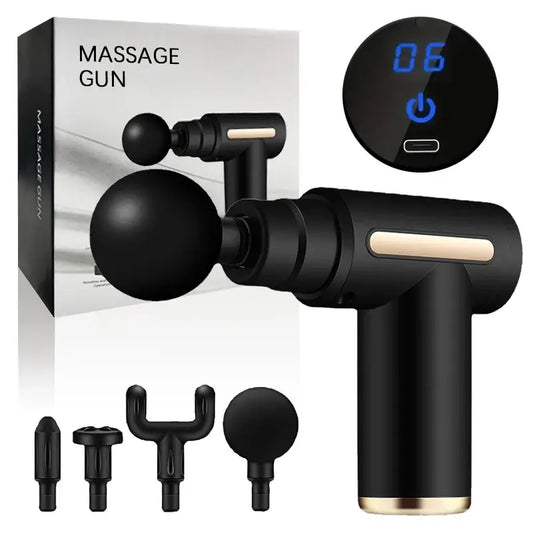 Powerful ColtRelaxer Ele massage gun kit with interchangeable heads and digital display for ultimate relaxation and muscle relief💪.