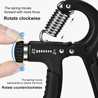 Adjustable HandGeneral Pro grip strengthener with a close-up of its resistance settings, perfect for building hand power and dexterity. 💪👐