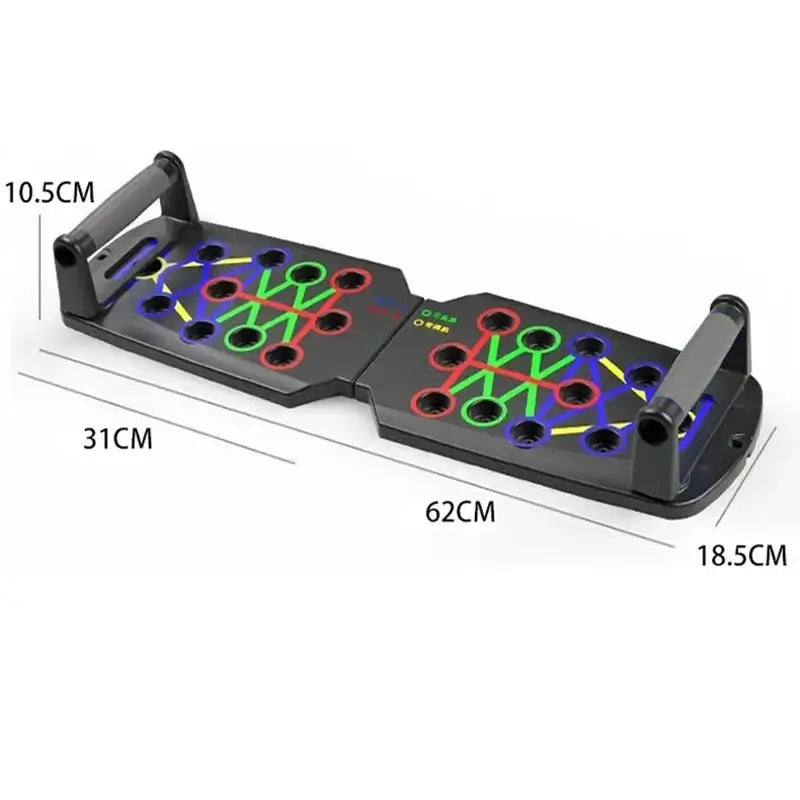 Color-coded ShapePlate Enthu push plates for targeted muscle workouts. Self-care essentials for fitness recovery and stress relief.