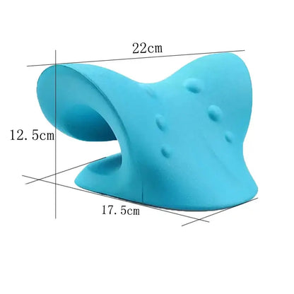 Tension Be Gone 📏 Cervical Traction Device in vibrant blue for ultimate neck pain relief and spa-quality relaxation. 🧘‍♂️Compact & effective self-care essential!